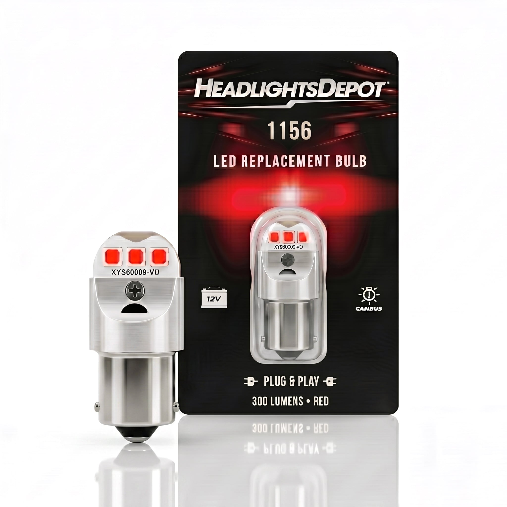 1156 Red 300 Lumen LED Single Bulb