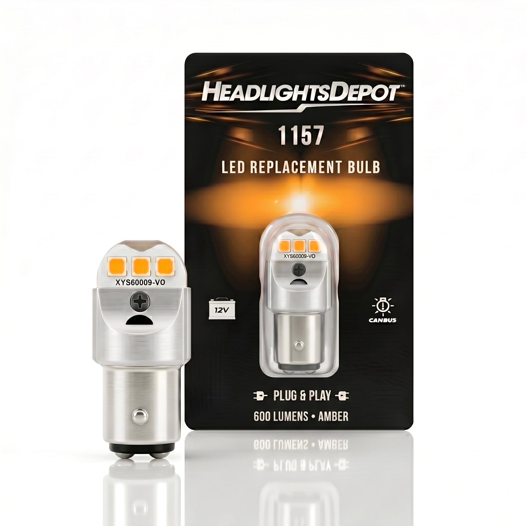 1157 Amber Single LED Bulb 600 Lumen
