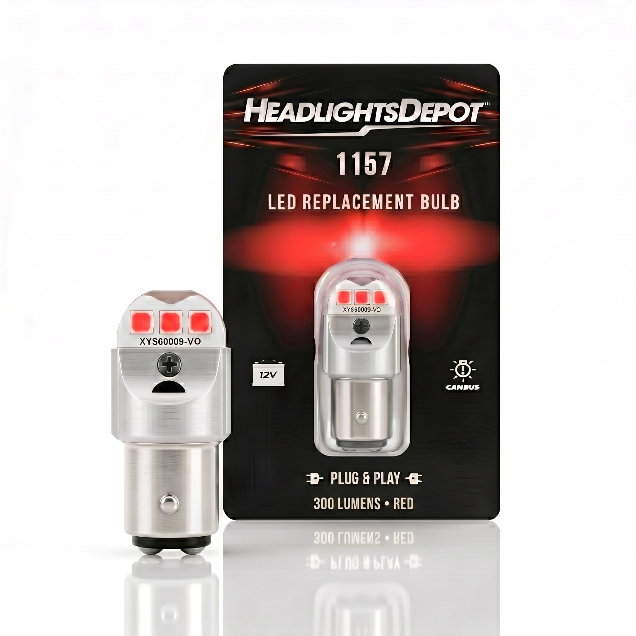1157 Red 300 Lumen LED Single Bulb
