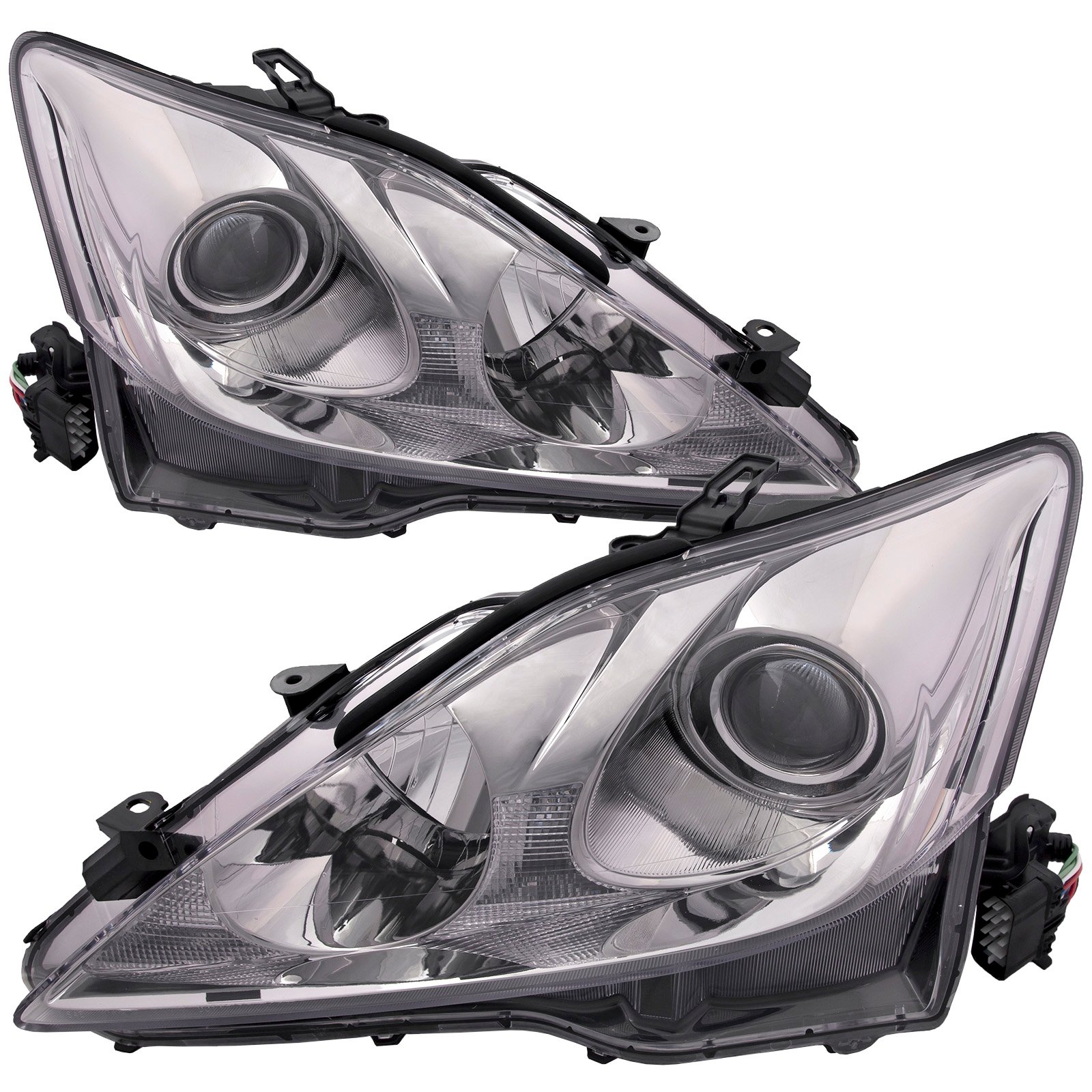 Headlights Set Halogen Left Driver Right Passenger Pair Fits 2006-2008 Lexus IS250 & IS350