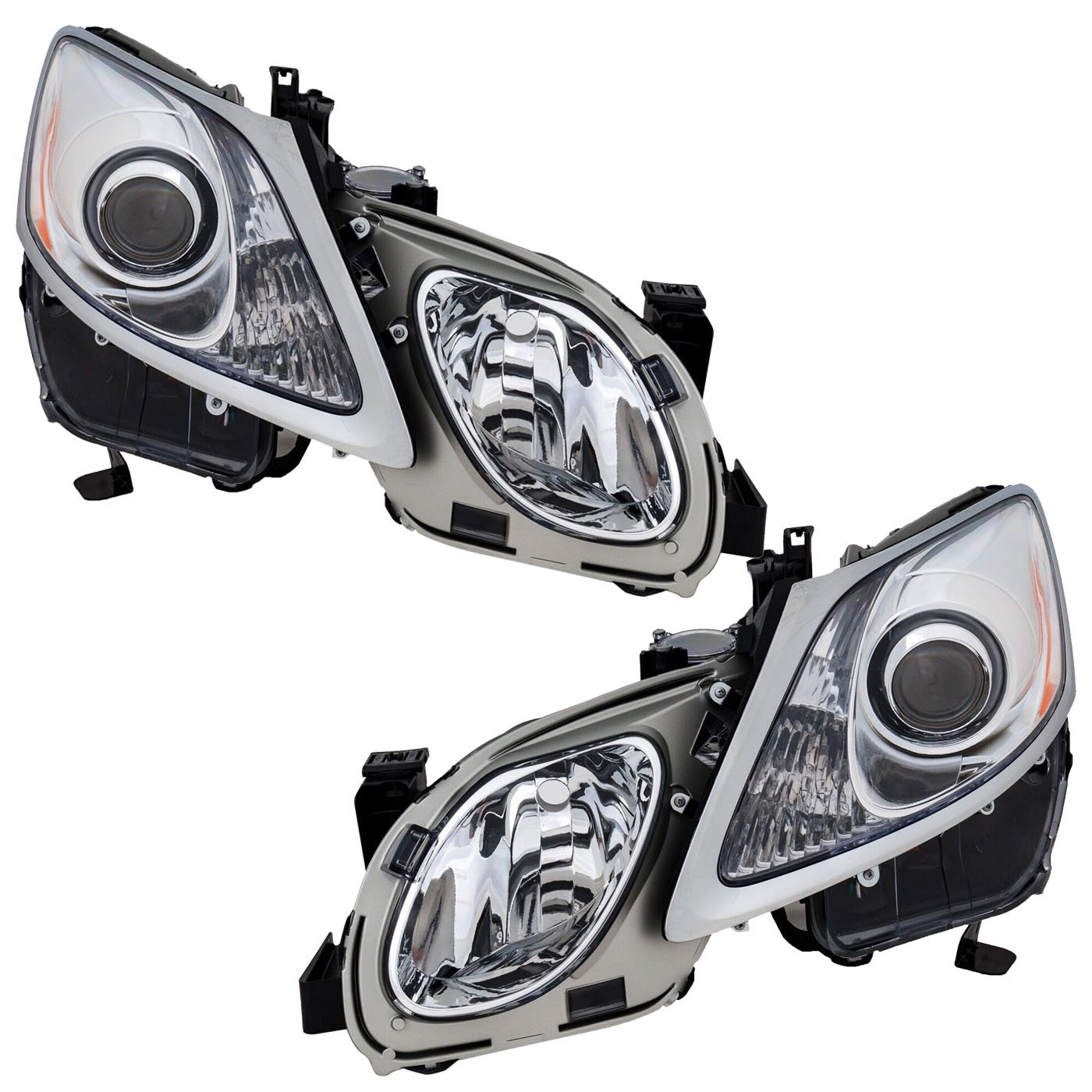 Headlight Set Compatible With Lexus GS300 GS350 GS430 GS460 2007-2011 CAPA Certified Left Driver And Right Passenger Side HID