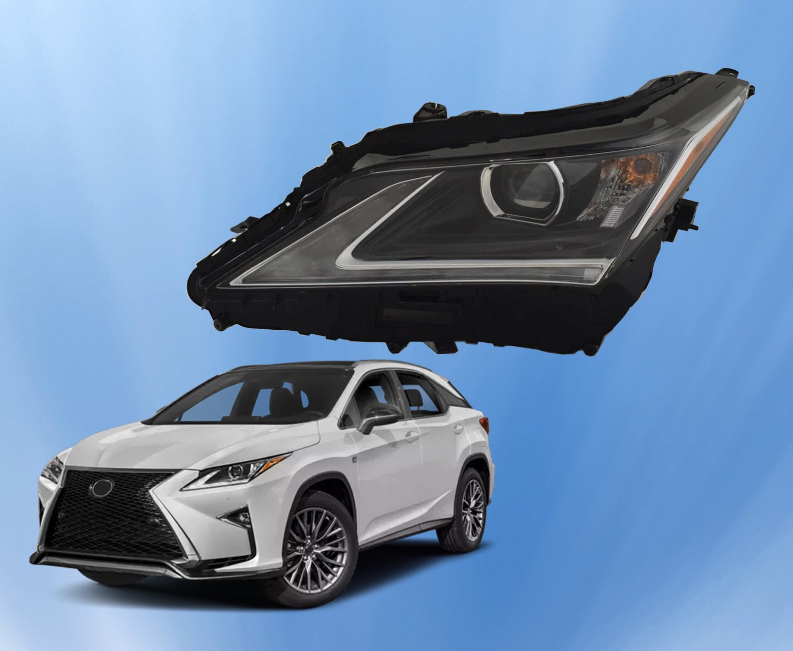 RX350ヘッドライト Headlight For 16-19 Lexus RX350 CAPA Certified Left Driver Side