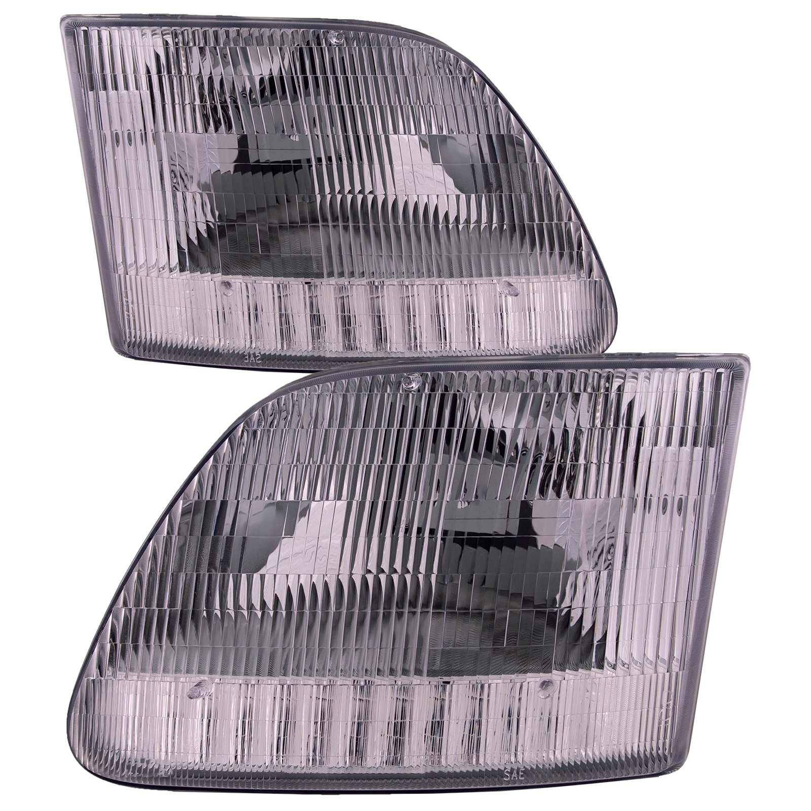 Headlight CAPA Certified Left And Right Pair Fits 97-02 Ford