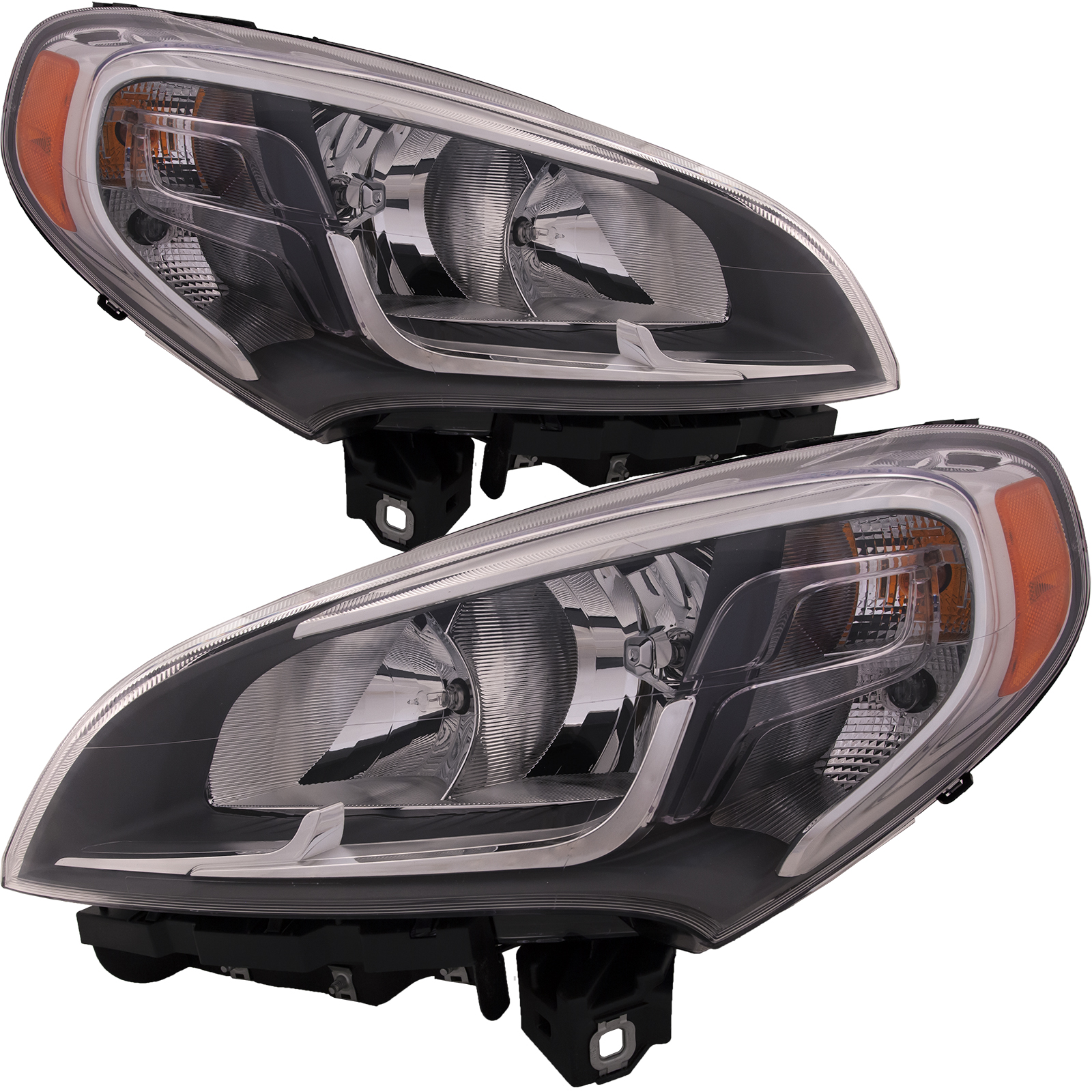 Headlights Set Left Driver Right Passenger Pair Fits 2015-2022