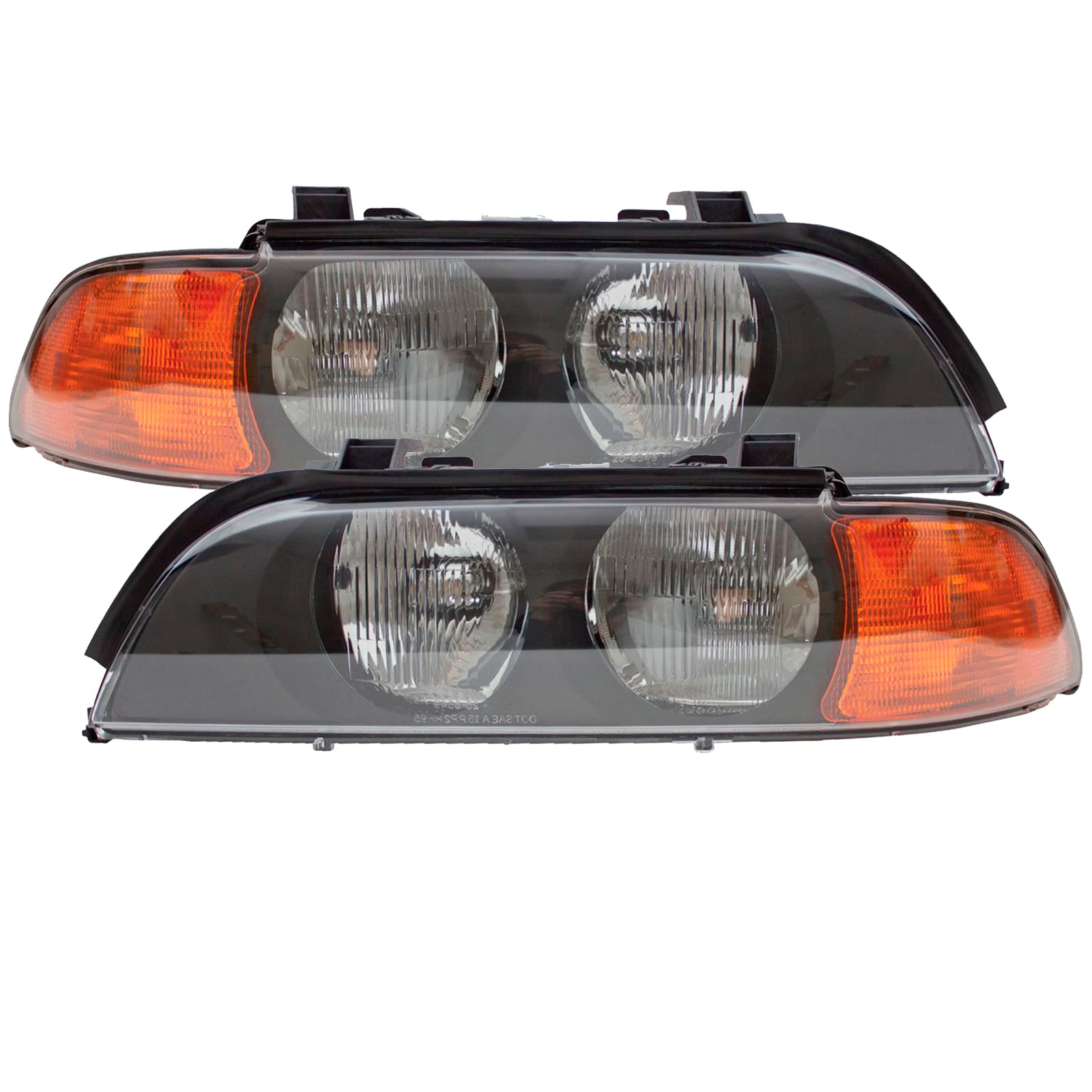Headlight Reflector Holder Set For BMW 5 Series E39 530d/i 1995-2000 - 4-Piece Repair Kit