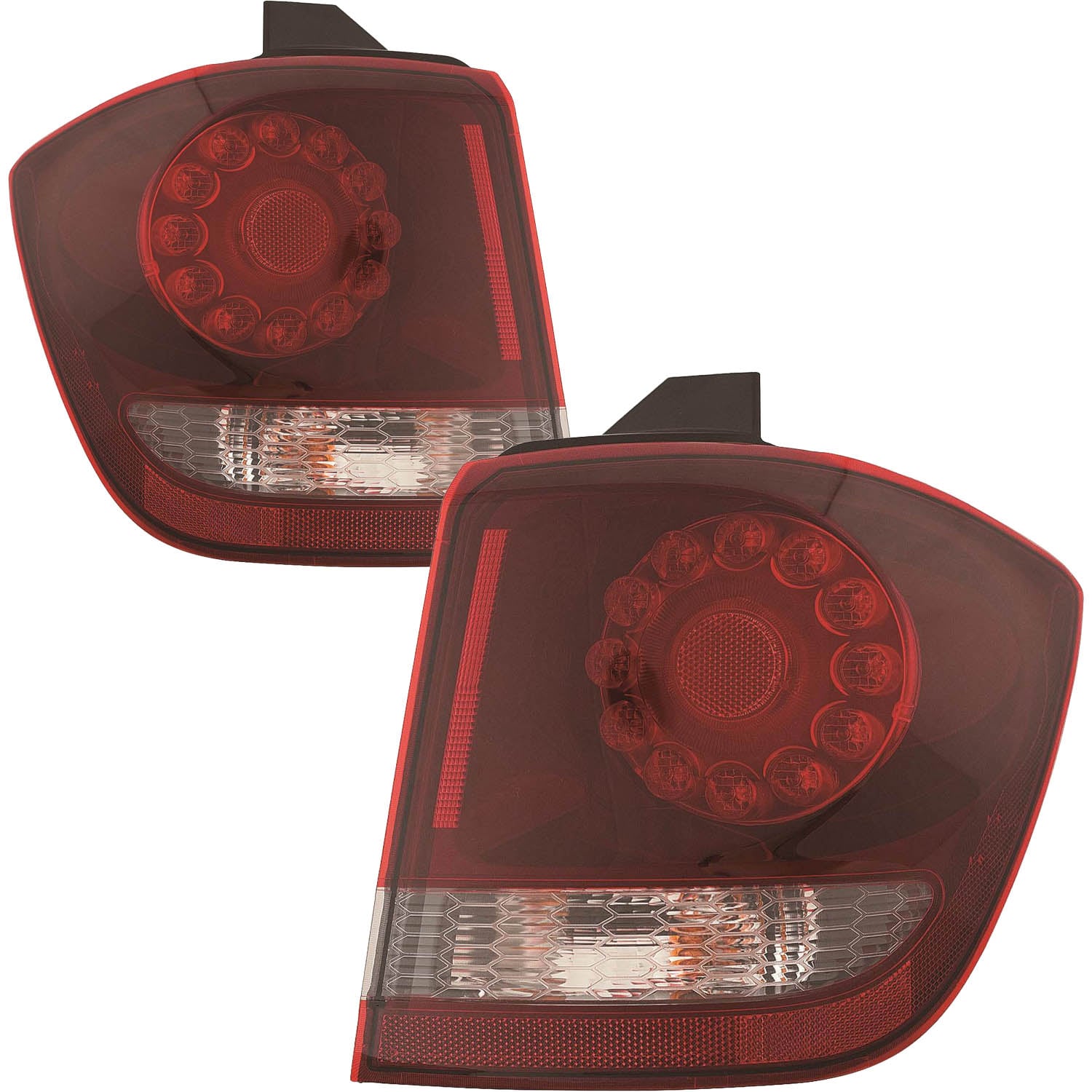 LED Outer Left and Right Tail Lights w/ Black Trim For 09-20 Dodge