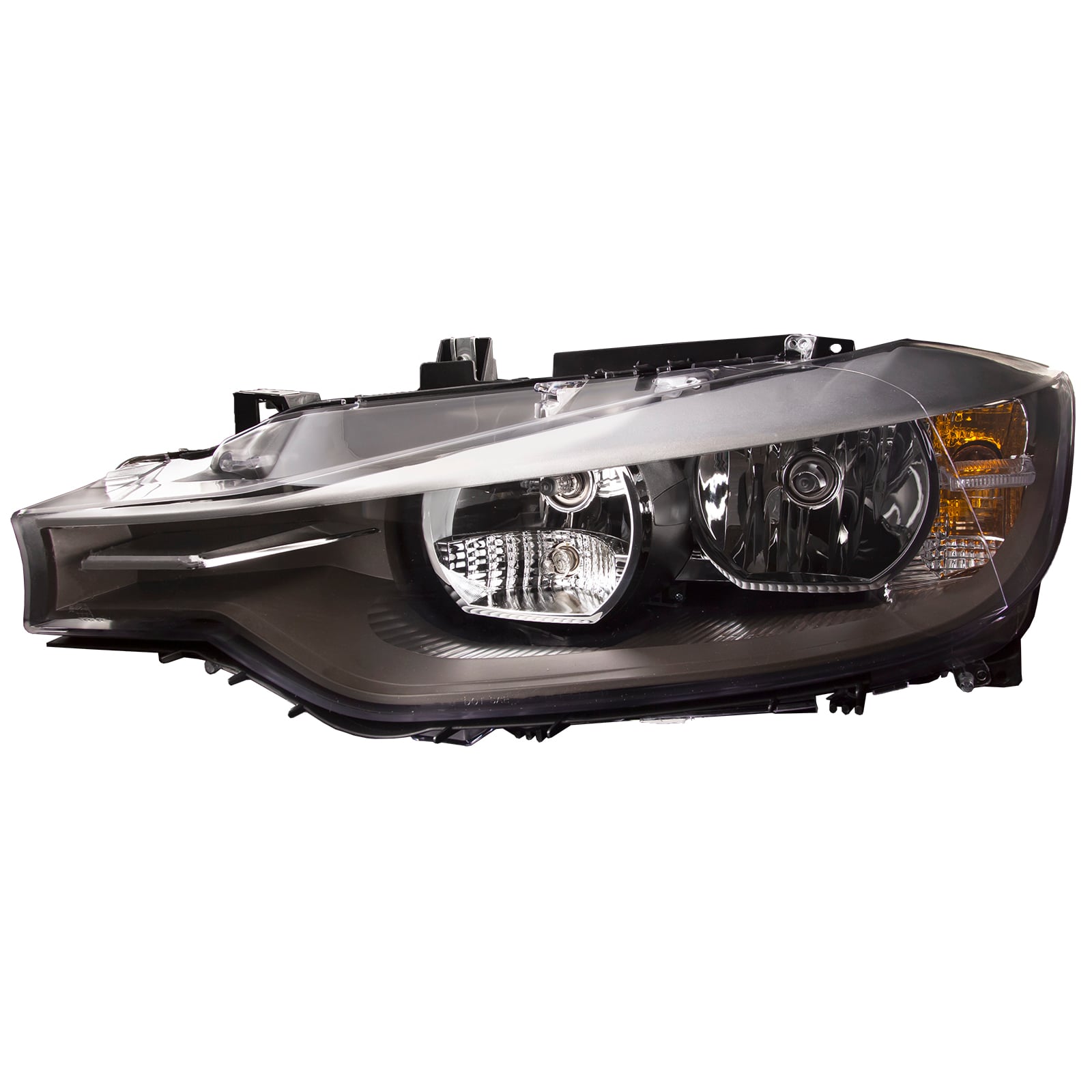 Halogen Headlight Assembly Left Driver Side – For BMW F30 320i 328i 335i 2012-2015 – DOT/SAE, Chrome Housing