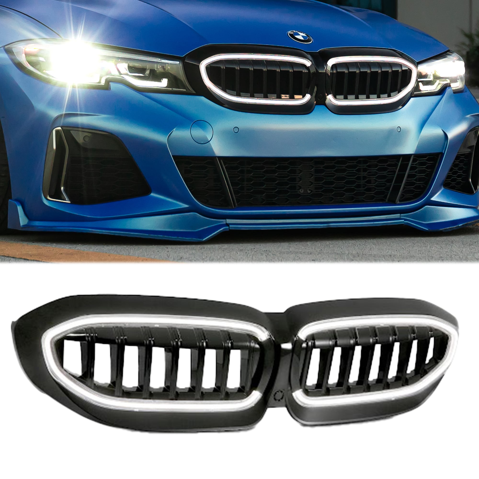 Grille with LED DRL and Startup Sequence for 2019-2022 BMW 3-Series
