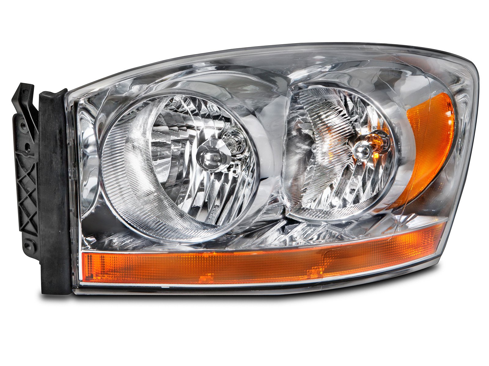 Headlight Fits Dodge Ram 1500 2500 3500 Pickup Chrome Housing Halogen Left Driver Side Headlamp With Lower Reflector Assembly