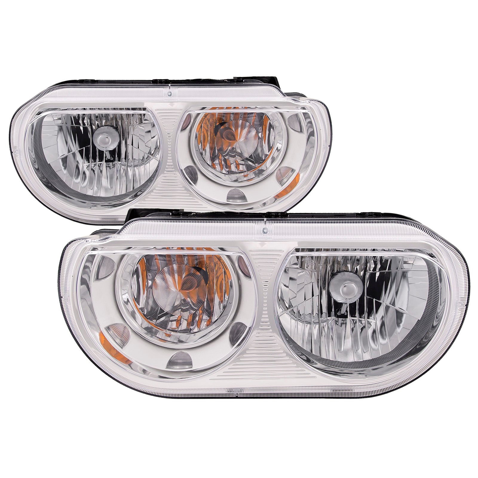 For 2008-2014 Dodge Challenger Headlights Halogen Pair Left+Right Side