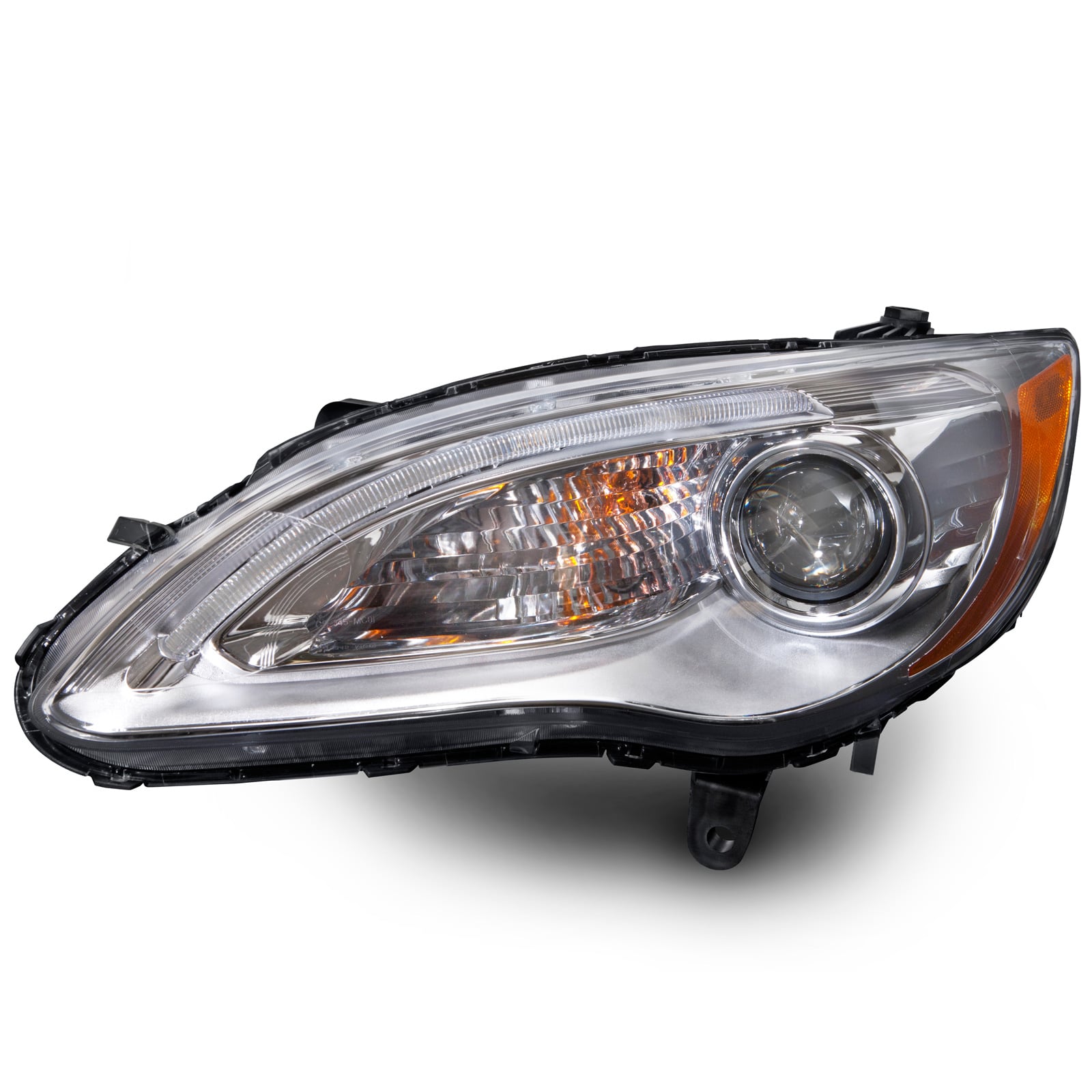 For 2015-2017 Chrysler 200 Halogen Headlight W/ LED DRL Driver Side Black Trim