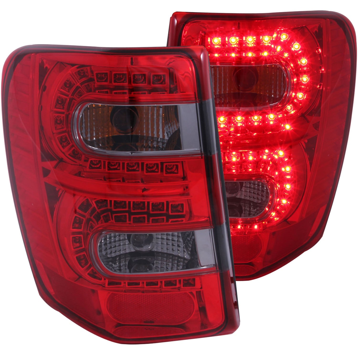 Black Smoke 19992004 Jeep Grand Cherokee Tail Lights Brake Lamps Set Left+Right Car & Truck
