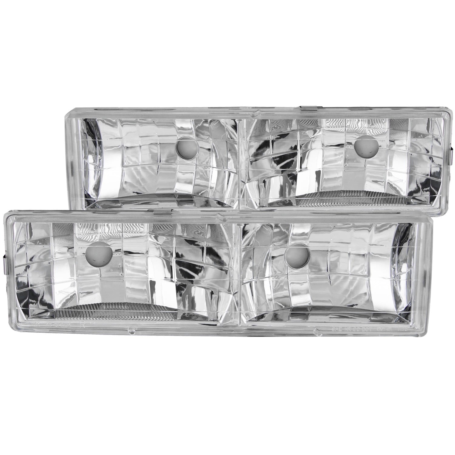 Chrome Housing Halogen Headlights Compatible with Chevrolet GMC Blazer ...