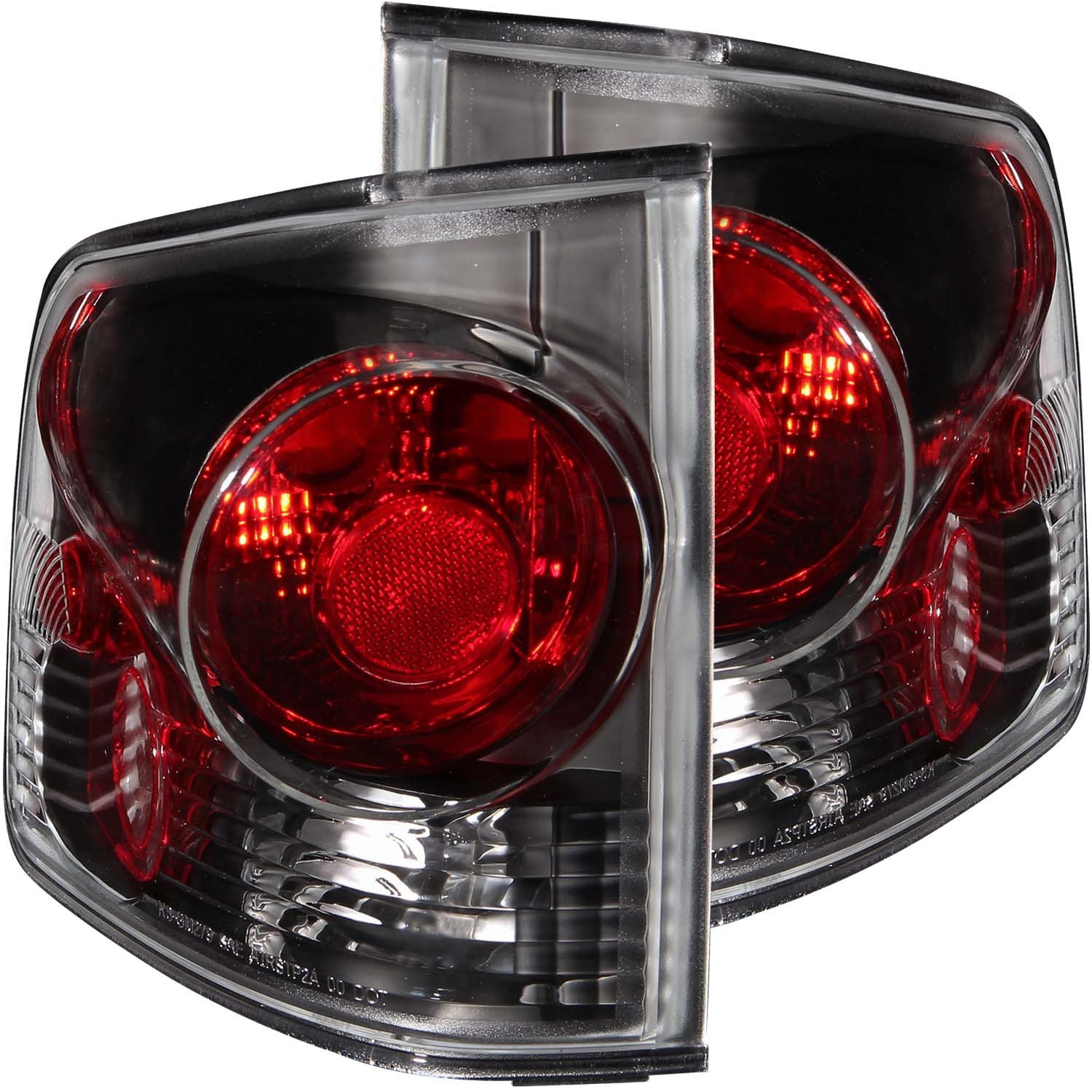 Light W//Black Edge Right /& Left Set Fits 94-04 GMC Sonoma Chevy S10 Tail Lamp