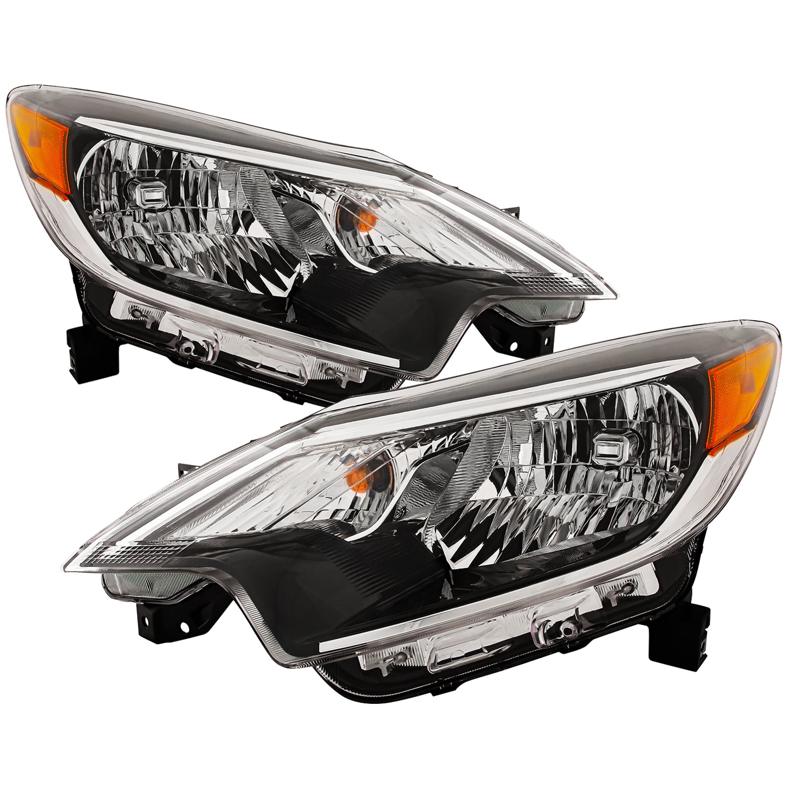 Headlights For 17 19 Nissan Versa Hatchback Halogen Driver Passenger 