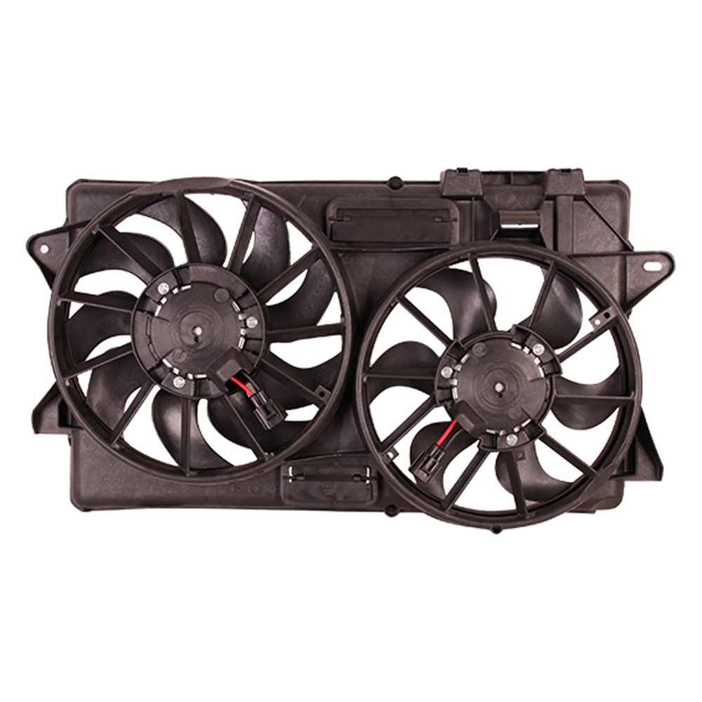 Radiator And Condenser Fan With Two Fans Side By Side For Ford Mustang ...