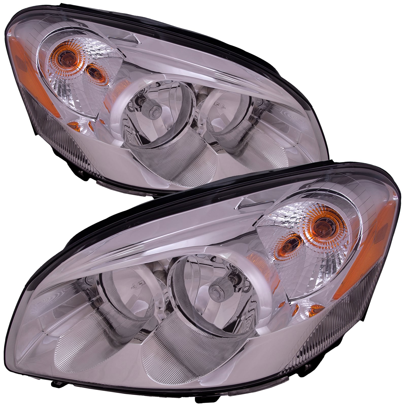 Headlights Set Halogen w/Corner Light Right Left Pair Compatible