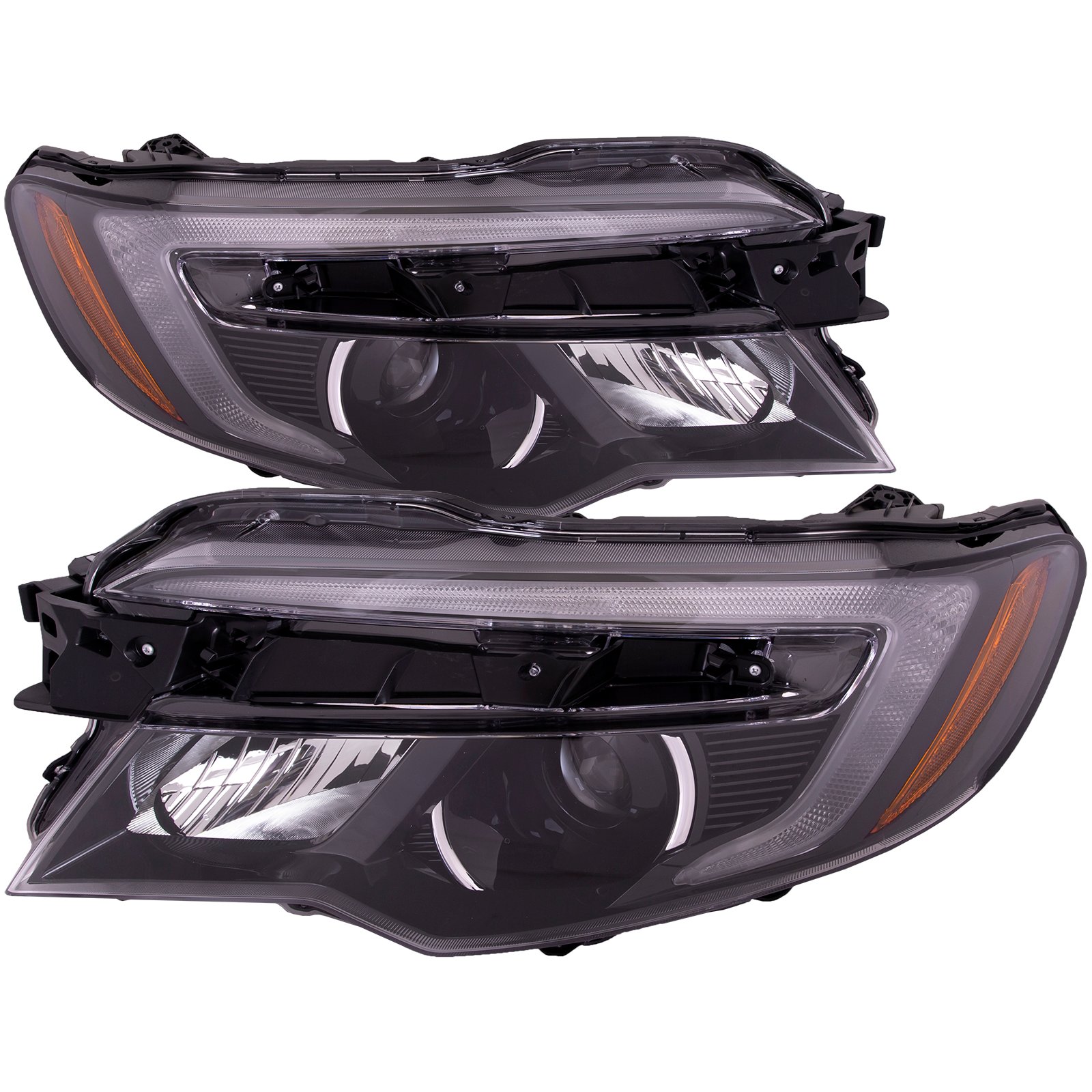 Headlight Halogen W/Drl Right And Left Pair Fits Honda 16-18 Pilot Touring Elite Ex Ex-L 17-20 Ridgeline RTL-T Model