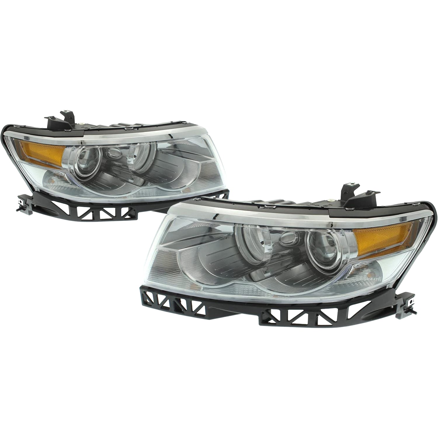 Driver Passenger Halogen Headlight Set For 06-09 Lincoln MKZ