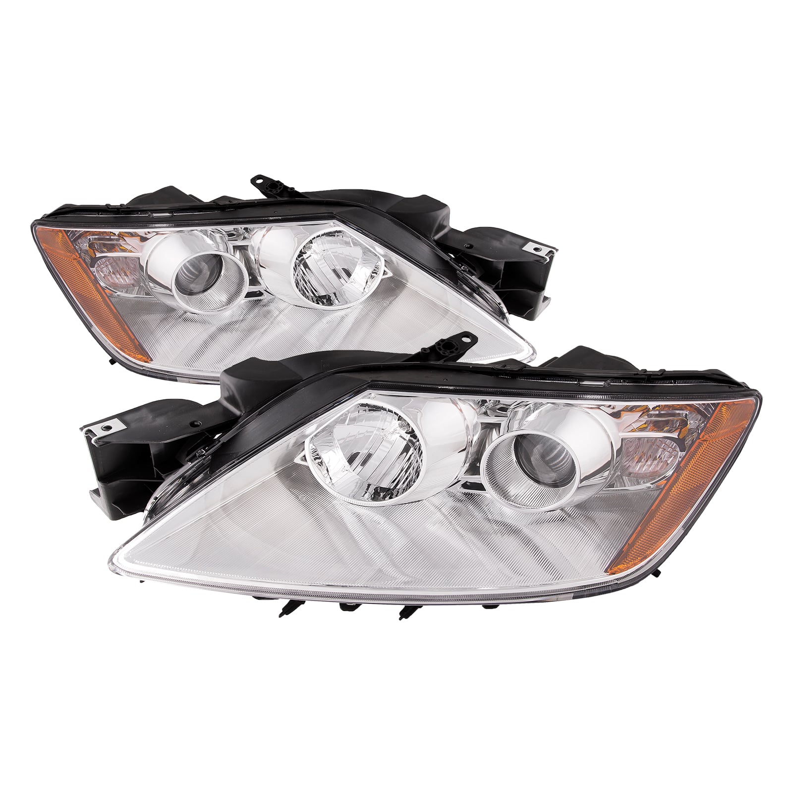PERDE Projector Headlight Set Fits 2007-2011 Mazda CX-7 Chrome