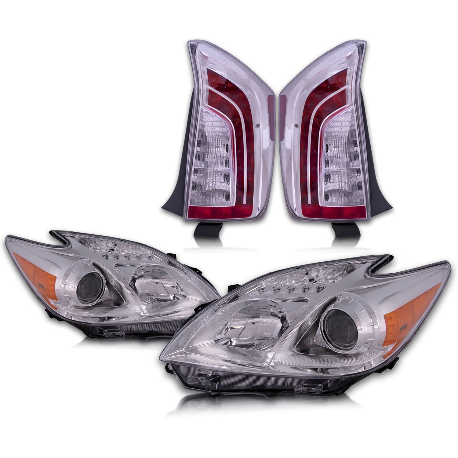 Prius Headlight Lens Replacement Headlight Cover Lens For Toyota Prius 2010-2012 - Transparent Plexiglass Shell (Pair) 2010-2012 Toyota Prius Headlamp Cover