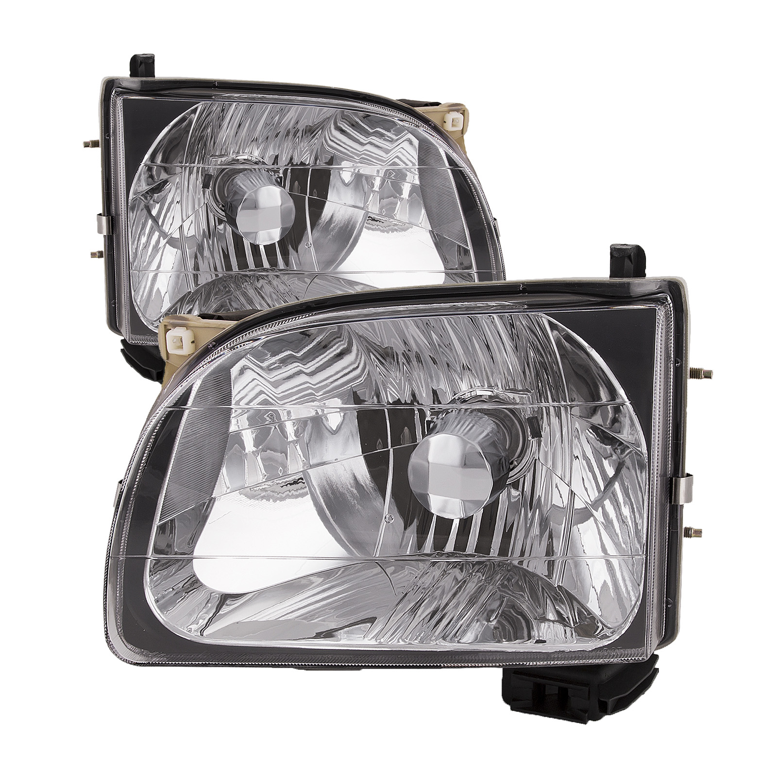 Complete Headlight Assembly Set For 2001-2004 Toyota Tacoma - Driver & Passenger Side With Bulbs 4 thumbnail image