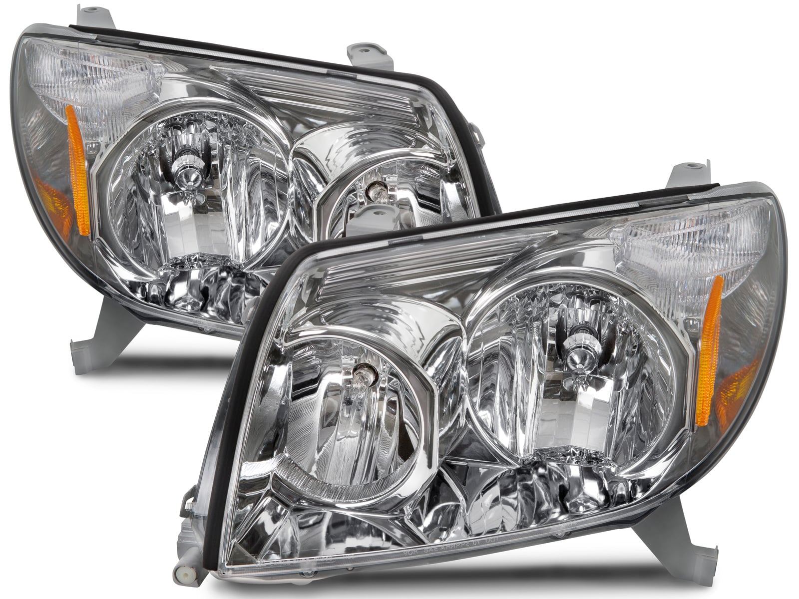 Headlights Set Halogen w/Bulb Chrome Fits 2003-2005 Toyota 4Runner