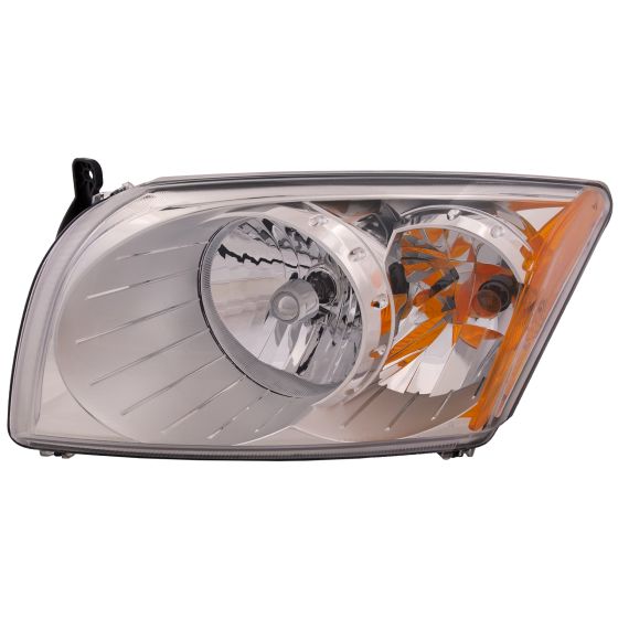 Spec-D 2007-2012 Dodge Caliber Dual Halo Projector Headlights  Matte Black Housing Clear Lens