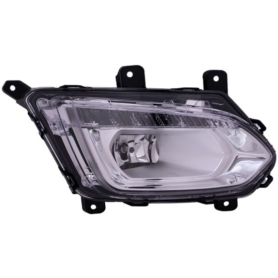 Fog Light Compatible With Chevrolet Silverado 1500 Chevy Silverado 1500 LD 2016-2019 CAPA Certified Right Passenger Side LED Fog Lamp Assembly