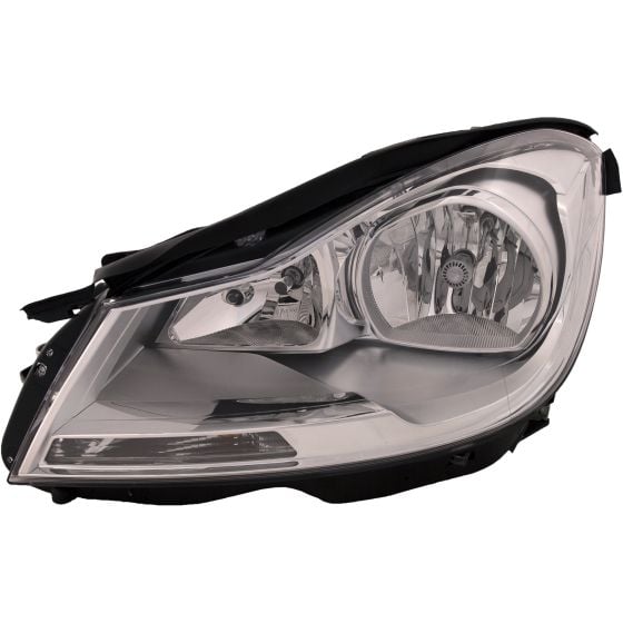 Headlight Halogen Chrome w/o Cornering Lamps Driver Left CAPA Fits 2012