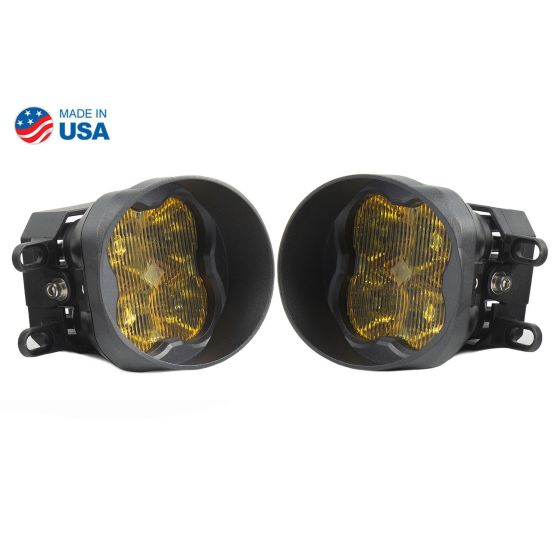 sae fog light pods Rigid Industries D-Series Yellow SAE LED Pods (Pair) main image 0