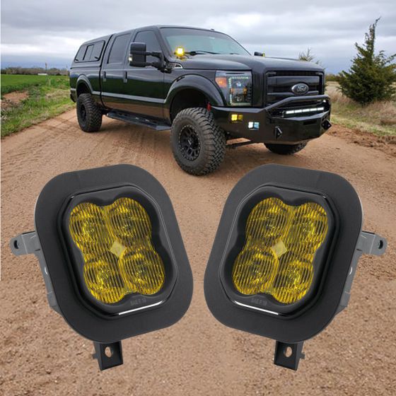 LED Fog Lights with Daytime Running Lights for Ford 2011 2012 2013 2014 2015 2016 F250 F350 F450 F550 Fog Light Assembly OEM Bumper Driving Fog Lamp Upgrade for Ford F250 11-16