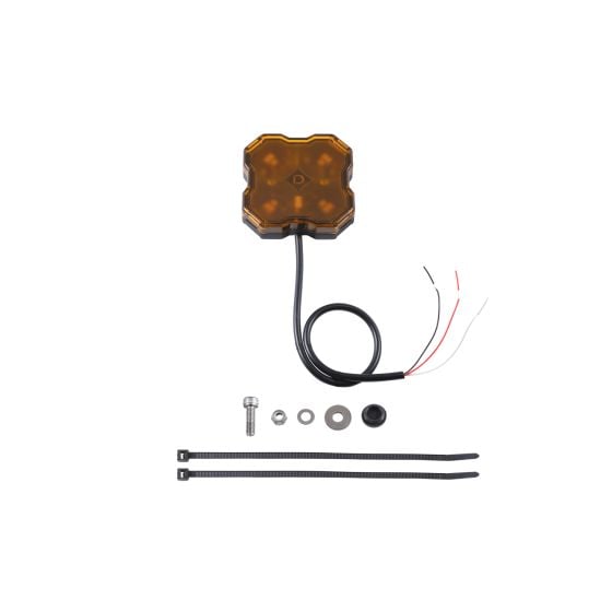 Diode Dynamics Stage Series Single-Color LED Rock Light, Amber Bare ...