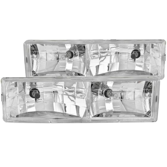 Chrome Housing Halogen Headlights Compatible with Chevrolet GMC Blazer ...