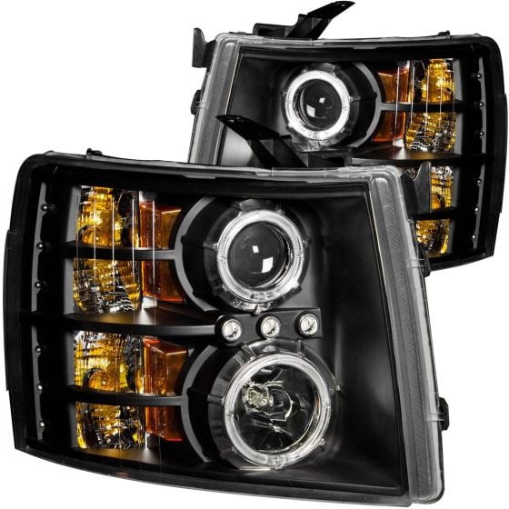 Black Housing Halogen Headlights Compatible with Chevrolet