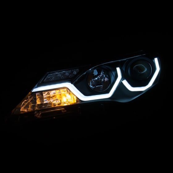 Headlights Assembly For 2013 2014 2015 Toyota RAV4 Black Housing Left+Right Side