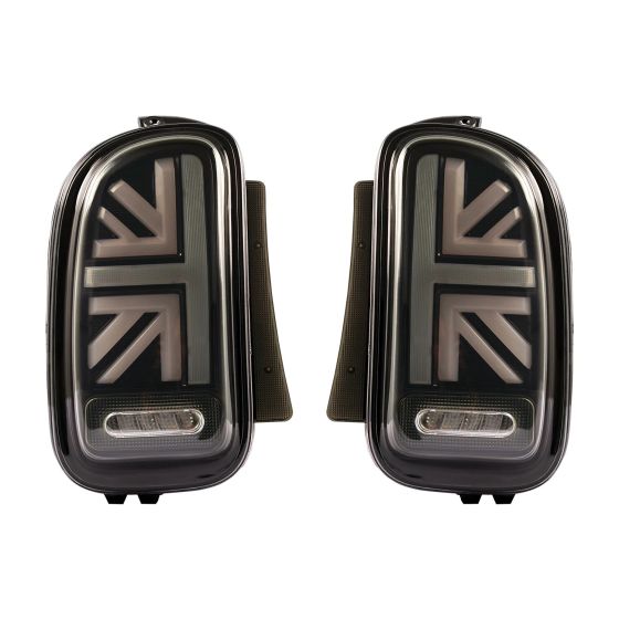 LED Tail Light Set with Union Jack Style Smoked Lens for 2007-2014