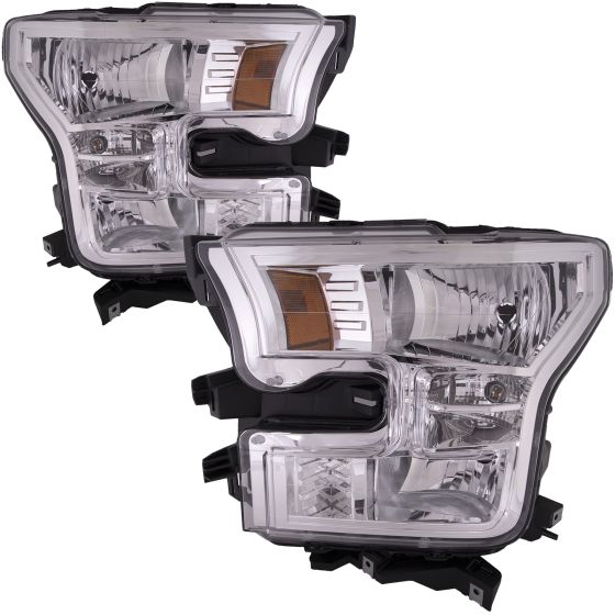 Headlights Depot 20152017 Ford F150 OE Style Headlights (Set; Chrome)
