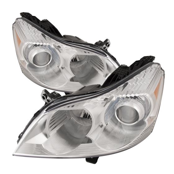 Headlights Set Halogen Chrome Right Passenger Driver Left Pair Assembly ...
