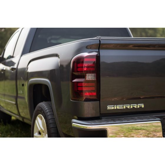 Morimoto XB LED Tail Lights: GMC Sierra (14-18) (Pair / Red)