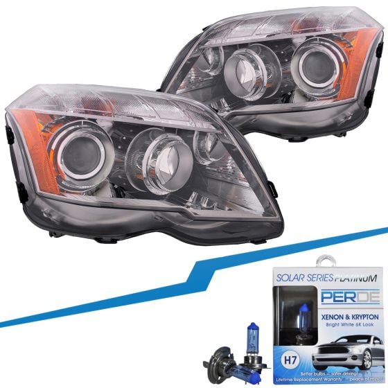 2008 Volkswagen Beetle Halogen Projector Headlight Set PERDE Chrome Projector Headlight Set For 2006-2010 Volkswagen Beetle - Halogen, DOT/SAE Projector Headlight Assembly - Foto 3