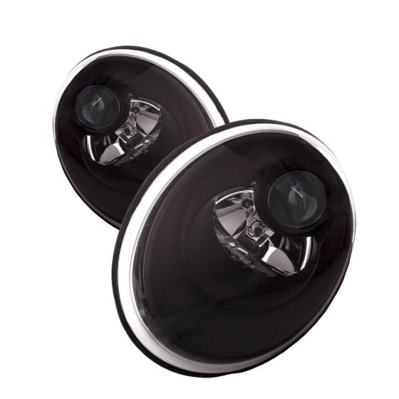PERDE Black Housing Halogen Headlights Compatible with