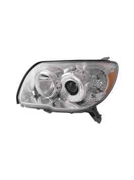 SOCKIR Headlight Assembly Pair For 2006-2009 Toyota 4Runner - Black Housing, Amber Reflector, Halogen