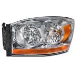 Headlight Fits Dodge Ram 1500 2500 3500 Pickup Chrome Housing Halogen Left Driver Side Headlamp With Lower Reflector Assembly