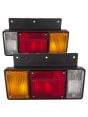 Tail Light Assembly Set L+R – Fits Isuzu NPR NQR N-Series 1985-2016 – With Bulbs