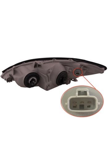 Halogen Headlight Chrome Left Driver CAPA Certified Fits Toyota