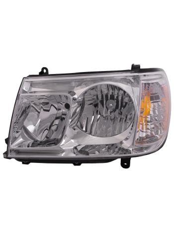 Headlight Halogen Chrome Left Driver Fits 2006-2007 Toyota Land Cruiser