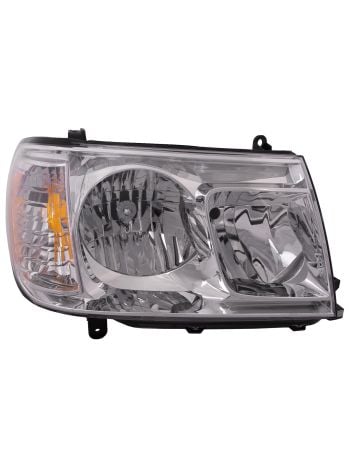 Headlight Fits 2006-2007 Toyota Land Cruiser Halogen Chrome Right Passenger