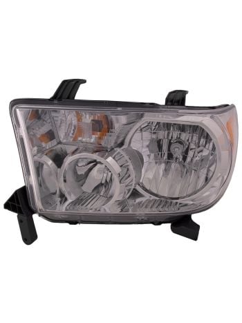 Halogen Headlight w/Level Adjuster CAPA Certified Left Driver Fits 2009-2013 Toyota Tundra