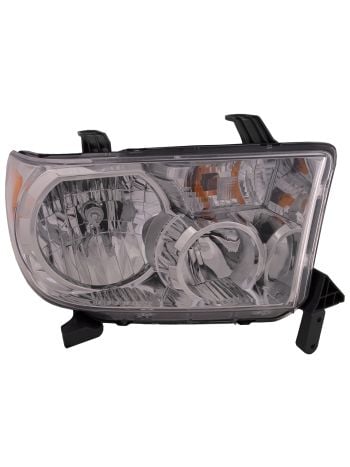 Halogen Headlight w/Level Adjuster CAPA Certified Right Passenger Fits 2009-2013 Toyota Tundra